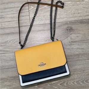 Coach blocked crossbody purse -